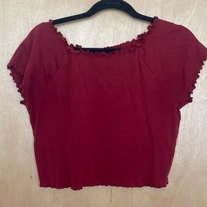 Wild fable scalloped top
